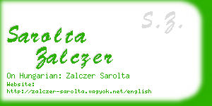 sarolta zalczer business card
